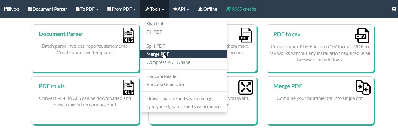 Merge PDF Files | PDF.co