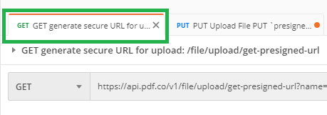 File Upload Get Tab