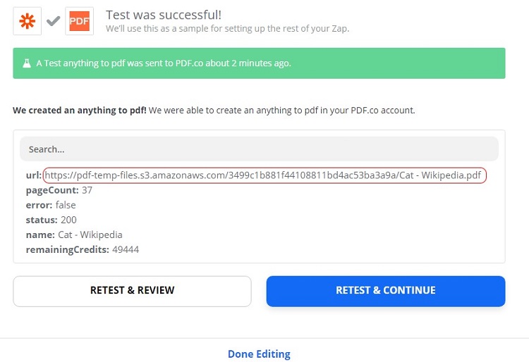Convert HTML to PDF with Zapier