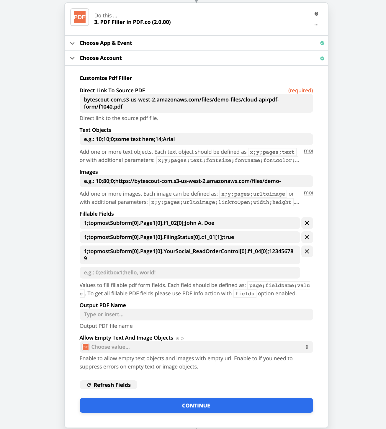 How to Fill PDF Forms Using PDF.co PDF Filler in Zapier PDF.co