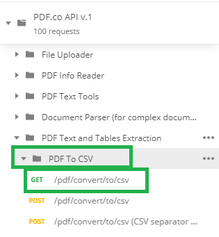 PDF to CSV Endpoint