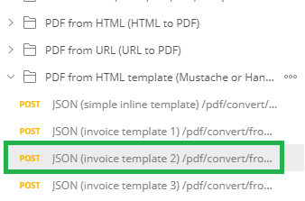 JSON Invoice HTML Template 2