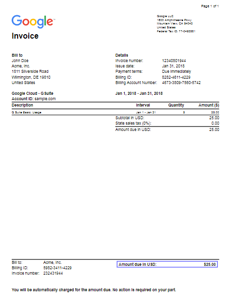 Sample Invoice To Add Barcode