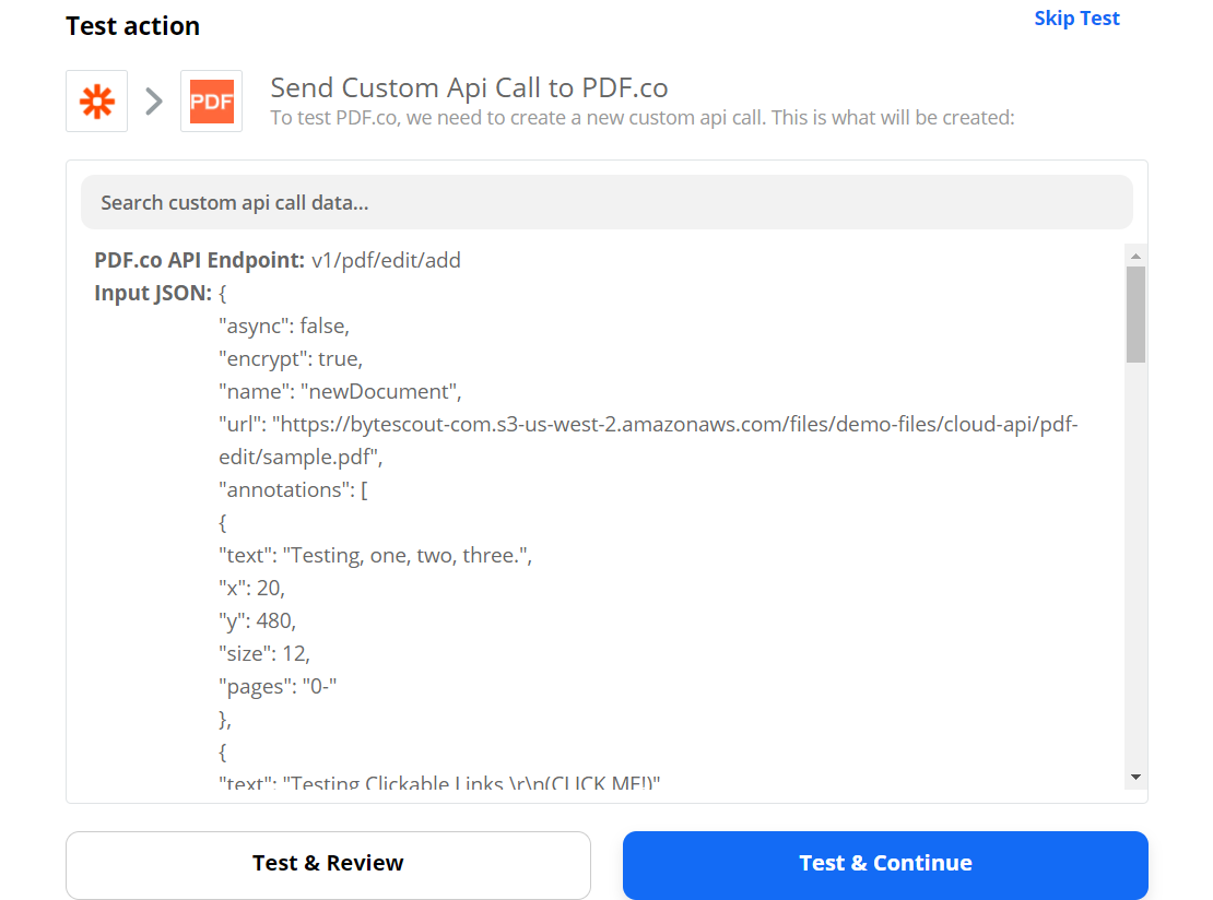Test And Review The Custom API Data
