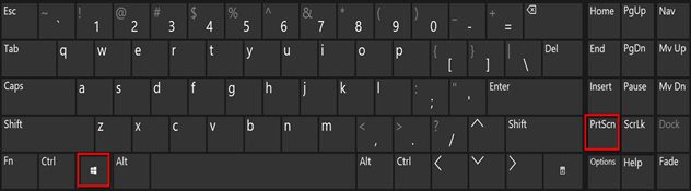 Shortcut Win Key + PrtSC