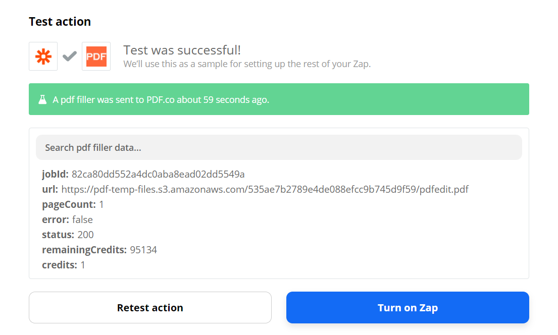 PDF.co Processed Request Successfully