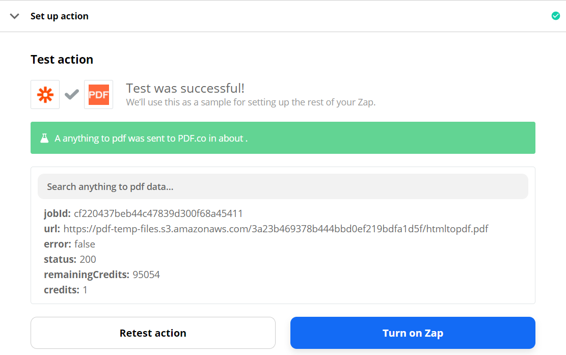 PDF.co Returned PDF URL