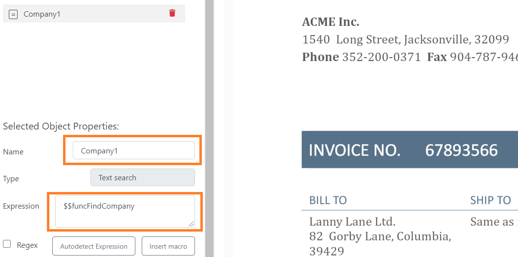 Use The $$funcFindCompany To Find The First Company