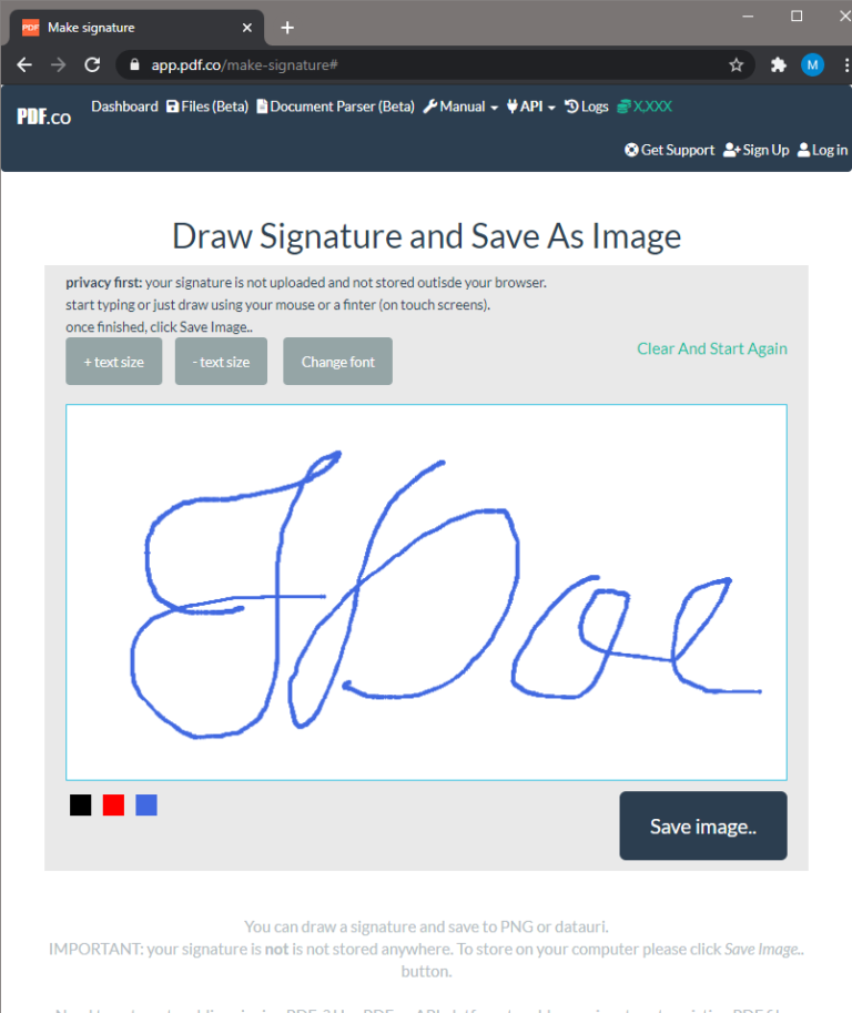 create a pdf signature file