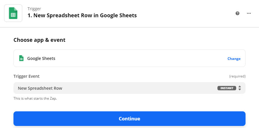 Use New Spreadsheet Row As Trigger