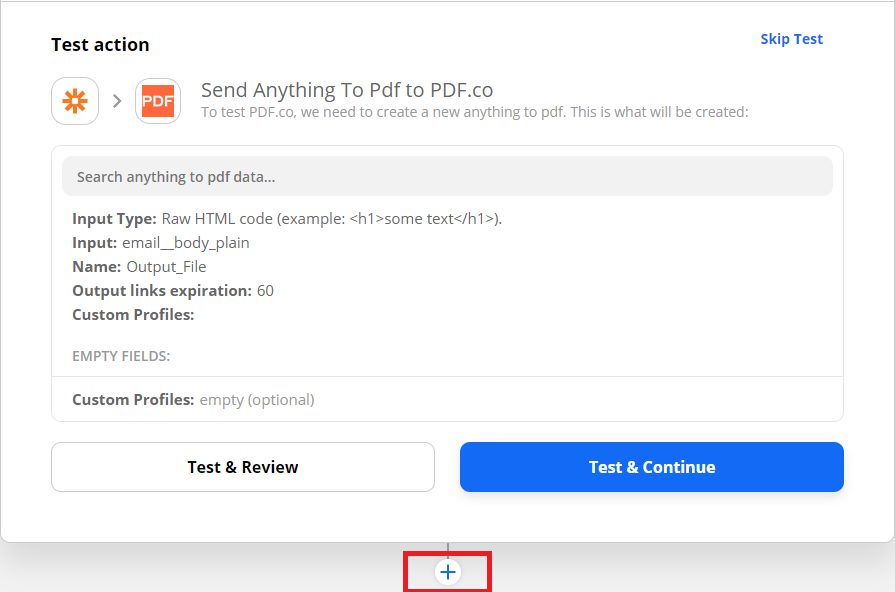 Test & review that action if it is working correctly and adding another action
