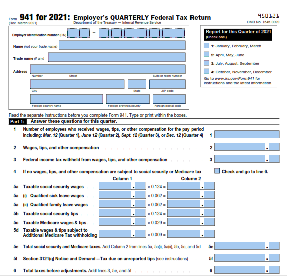 Form 941 2022 Printable Form IMAGESEE