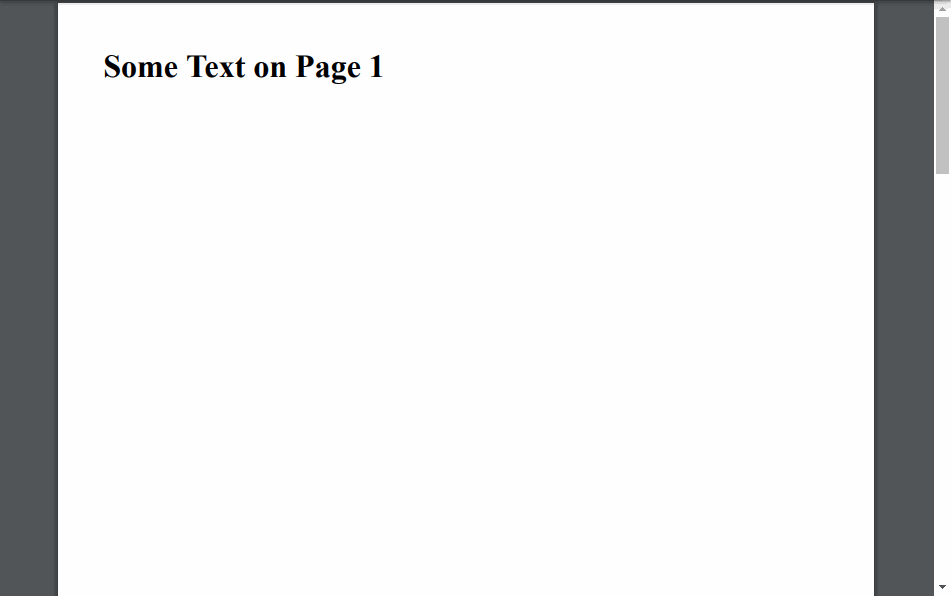 Output PDF with Page Break