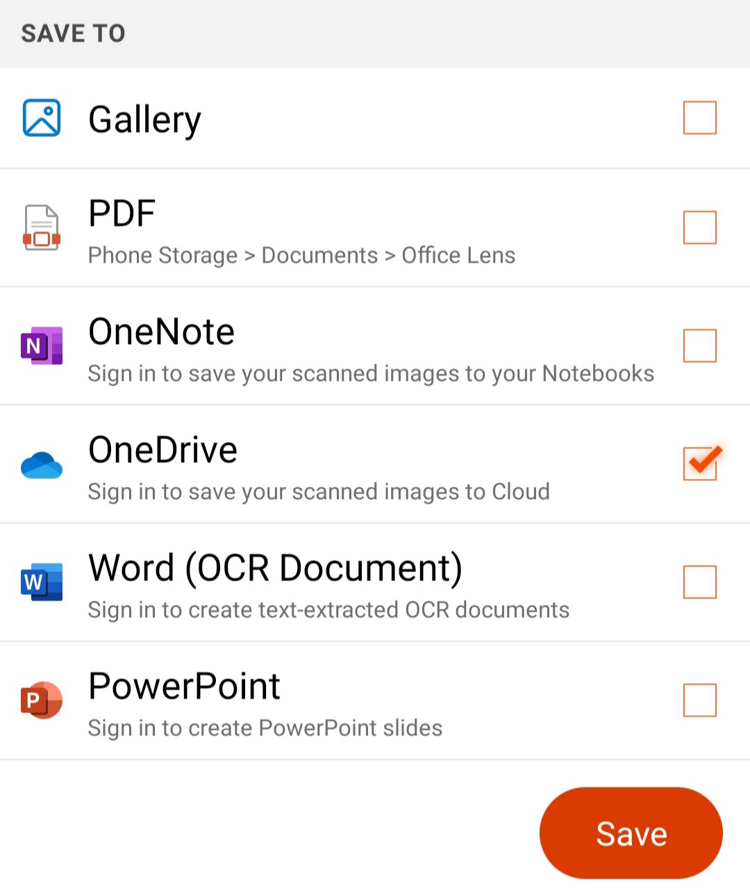 PDF.co Microsoft Lens Storage Options