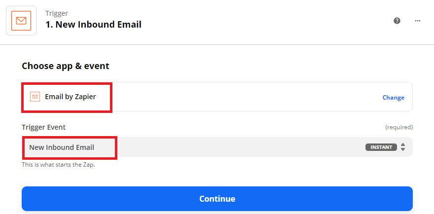 Setup Email By Zapier