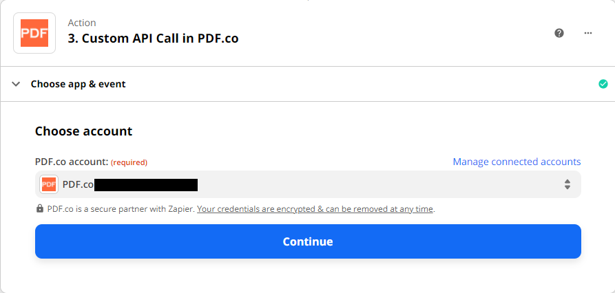 Connect PDF.co account