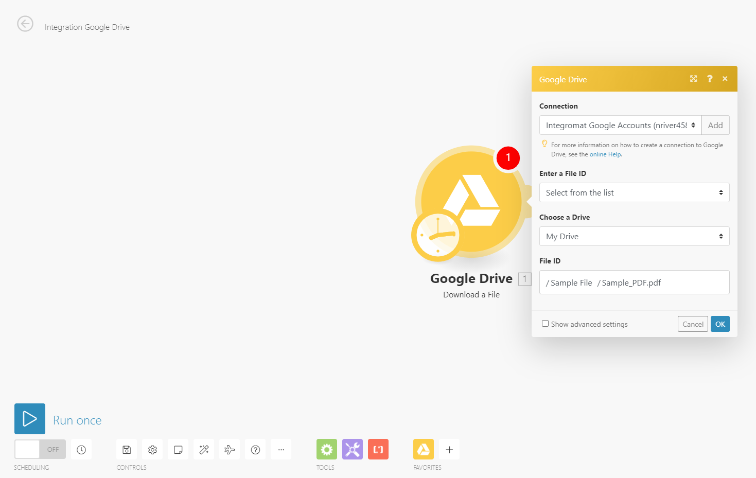Setting up the google drive module
