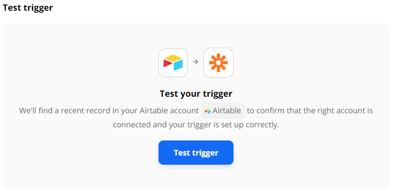 Test trigger