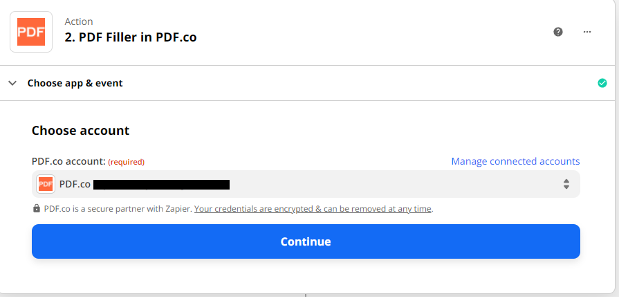 PDF.co Account Connection