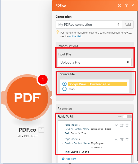 PDF Filler Configuration