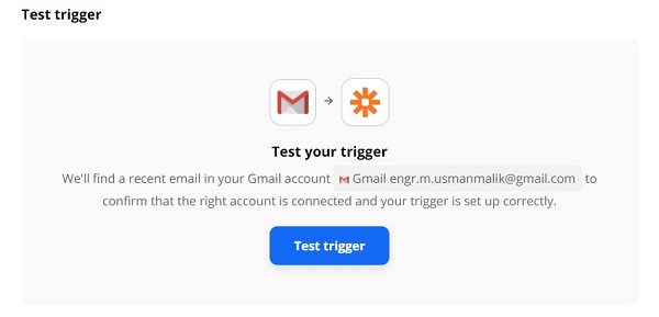 Zapier Test Trigger