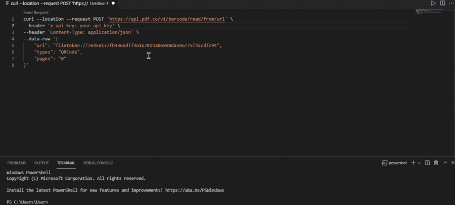 QR Code Reader Web API Demo