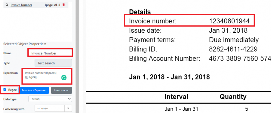 Search Invoice Number Using Macros