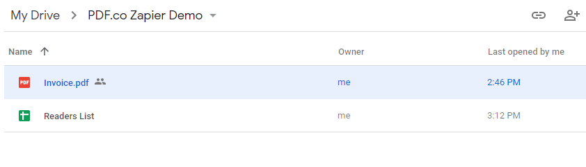 Google Drive Folder Files
