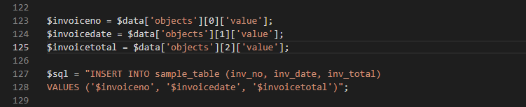 Database Table Information