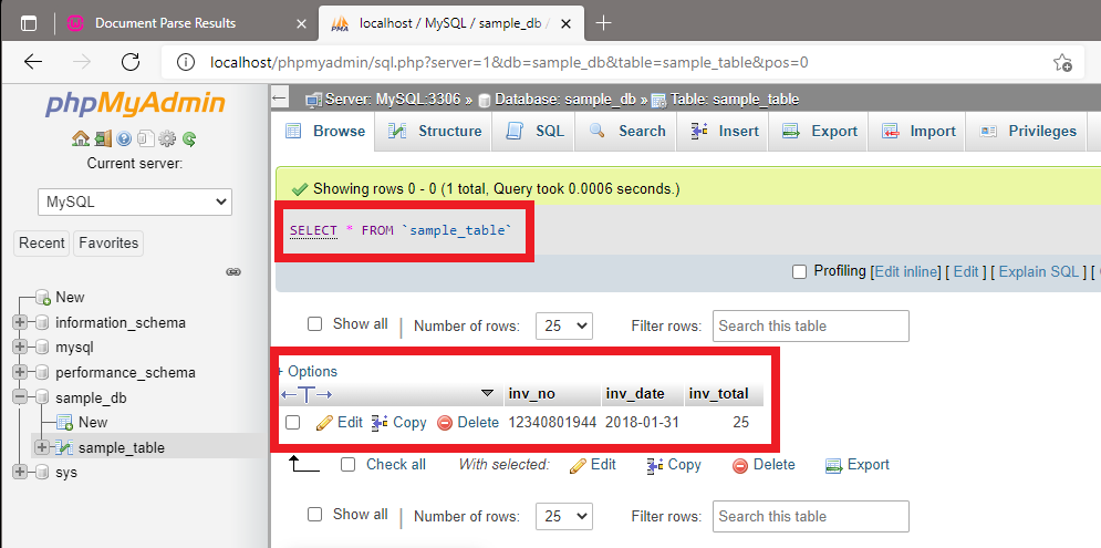 New Recorded Added In Database
