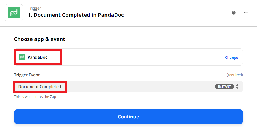 Use PandaDoc Document Completed As Trigger