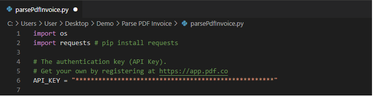Add PDF.co API Key