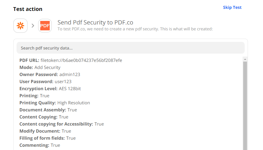 Test The PDF.co Security