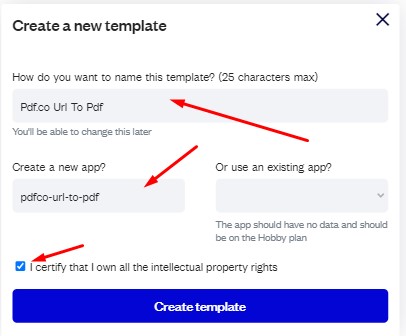 Create a New Template in Bubble