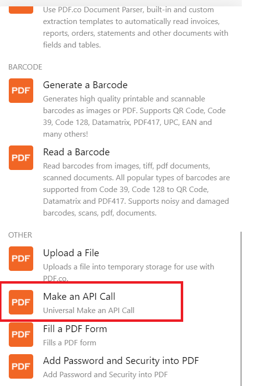 PDF.co App and Make an API Call