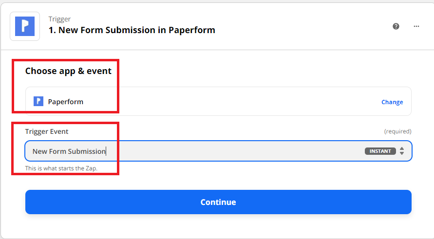 Paperform App and New Form Submission