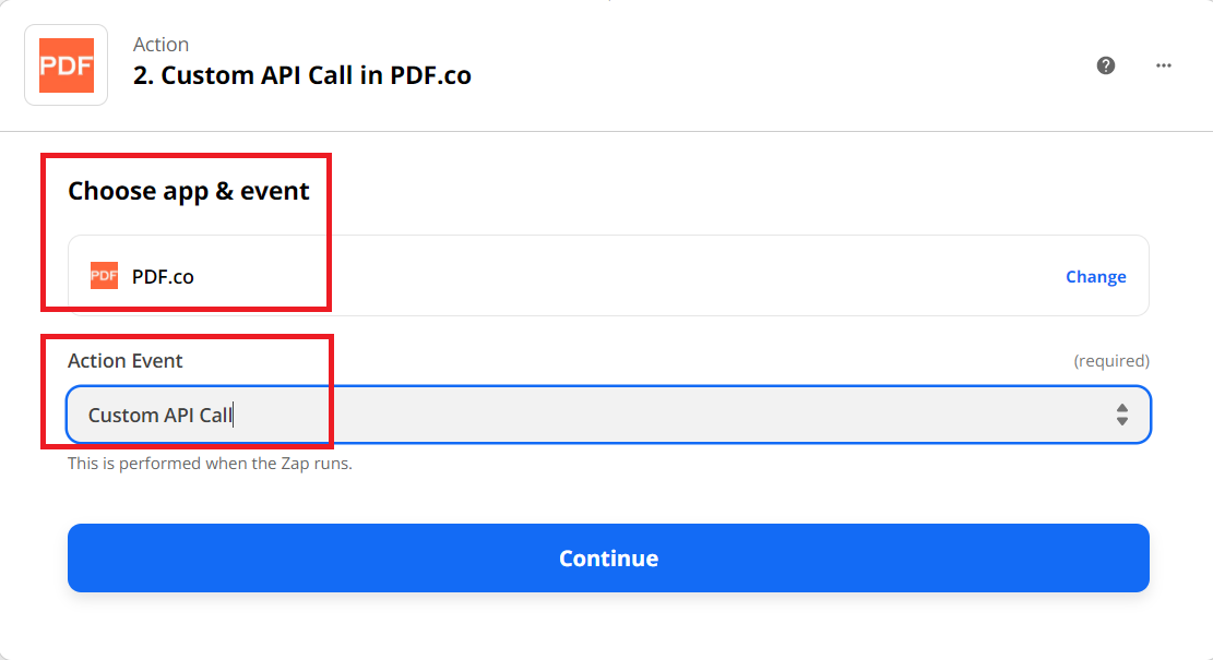 PDF.co App and Custom API Call