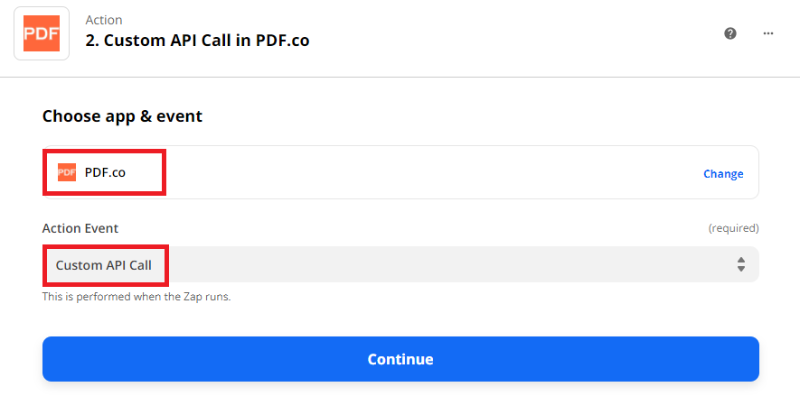 Use PDF.co Custom API Call