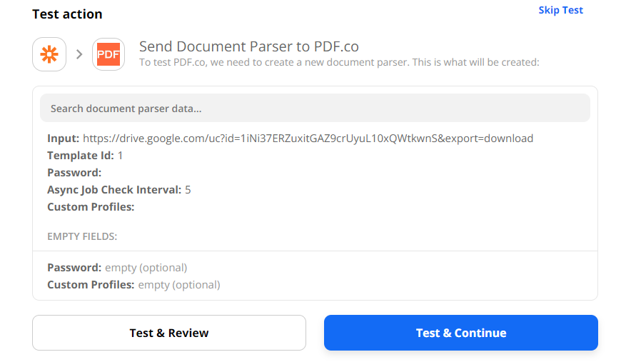 Test Document Parser