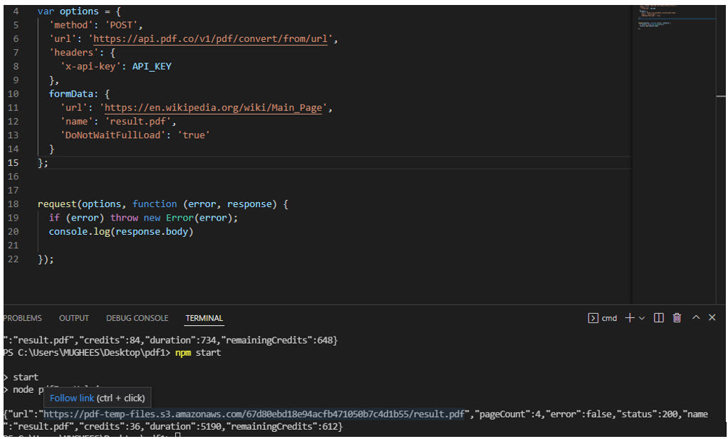 Output Document Sample