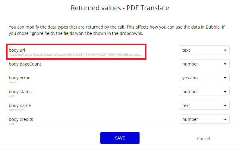 PDF.co API Call Result