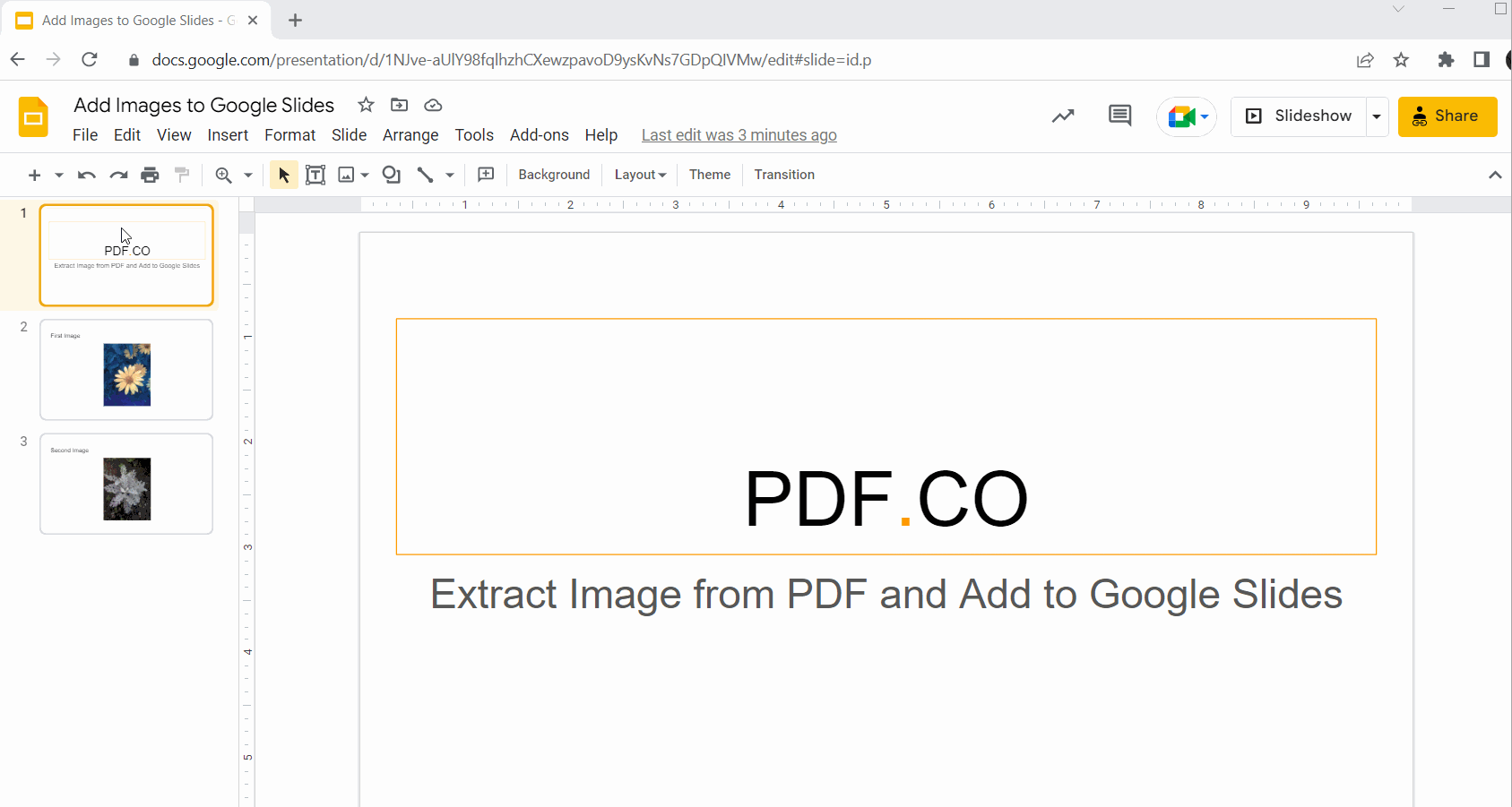 New Slide with Extracted Images