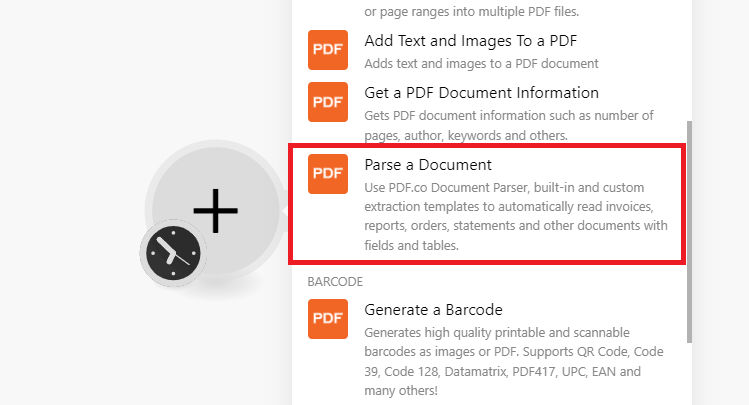 PDF.co Parse a Document Module