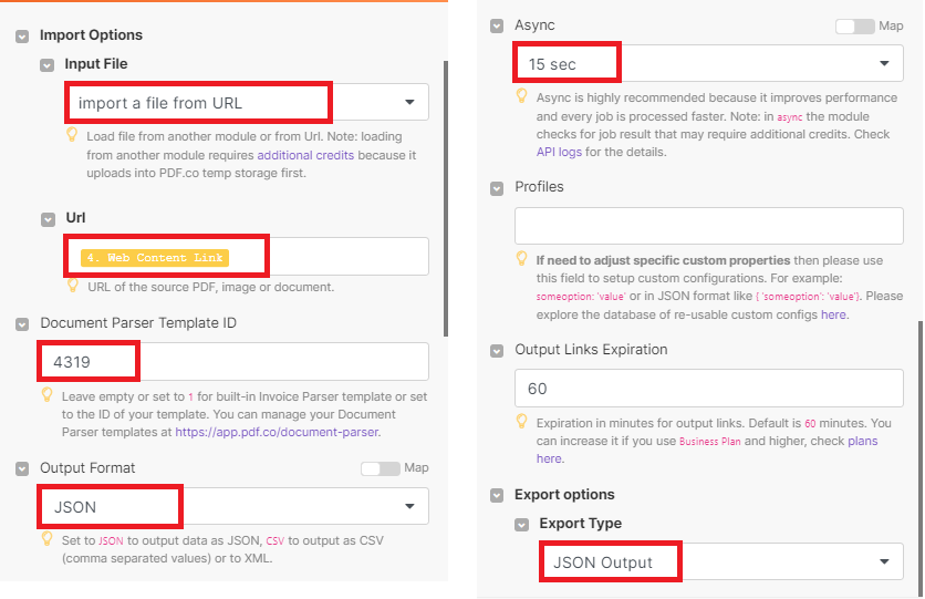 Configure Parse A Document