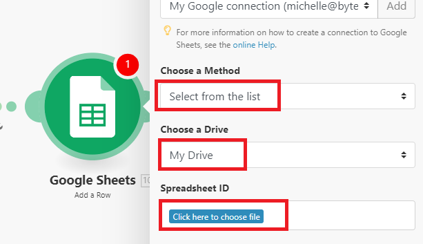 Choose Spreadsheet File