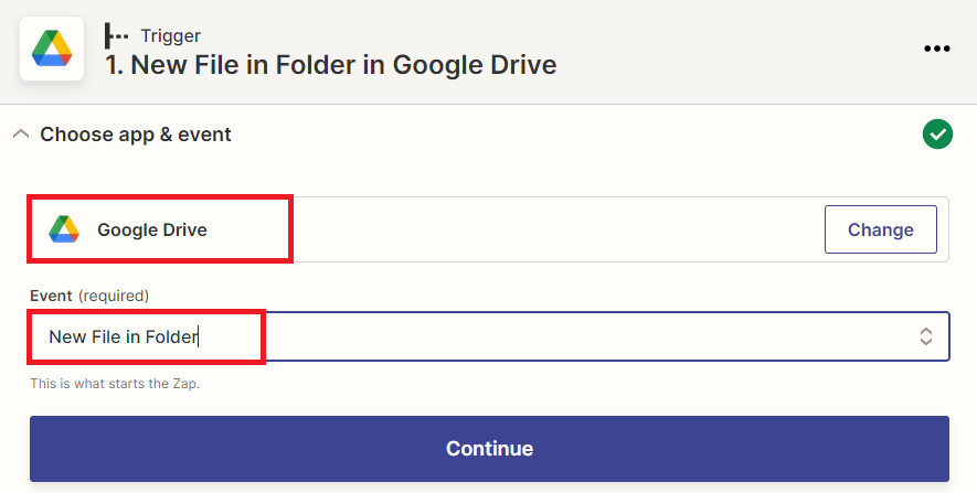 Add Google Drive New File In Folder Trigger