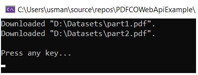 Console Output to Split by Page