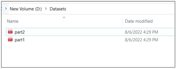 Output for PDF Splitting by Page
