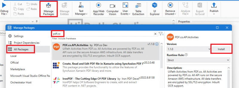 Install PDF.co Package