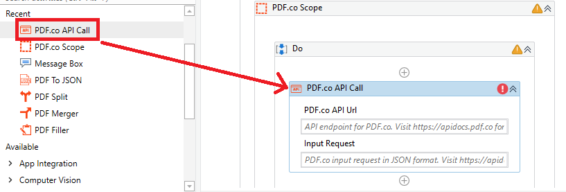 Add PDF.co API Call